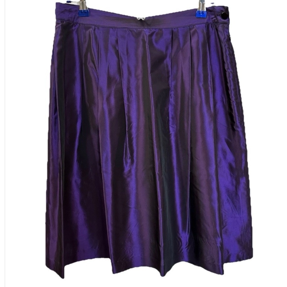 Talbots Whimsigoth Purple Iridescent Midi Skirt 10P-Indie Sleaze Dark Fairy Y2K